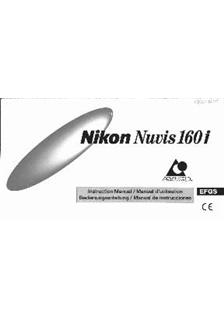 Nikon Nuvis 160 i manual. Camera Instructions.